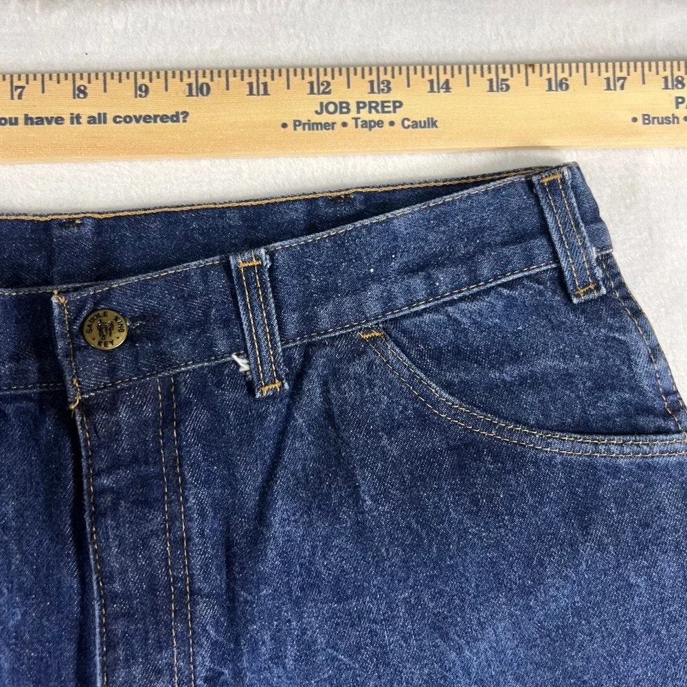 Vintage Saddle King Mens Dark Wash Jeans‎ Classic Fit 38x29 made in USA